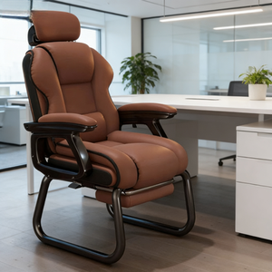 Sedie da Ufficio All'Ingrosso con Schienale Alto, Girevoli, Ergonomiche, in Pelle PU, Senza Poggiapiedi, con Piedini Fissi - Product Image 2