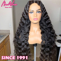 Nouvelles perruques Lace Front NewWave en cheveux humains brésiliens vierges, cuticules alignées, dentelle HD transparente, double tirage, longues, rouges/noires, sans colle 4x4
