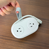 Multiprise de voyage USB-C PD 20W avec 4 prises CA et prise US, chargeur de bureau avec rangement de câbles pour ordinateur portable, téléphone et tablette