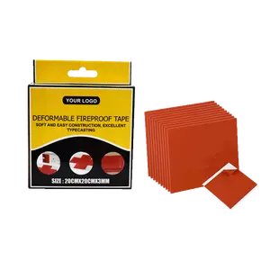 Barrière anti-<span class=keywords><strong>feu</strong></span> anti-<span class=keywords><strong>feu</strong></span> pour plombiers, mastic d'étanchéité de conduit, coussinets cuboïdes rouges pour plombiers, 17x17cm - Product Image 1