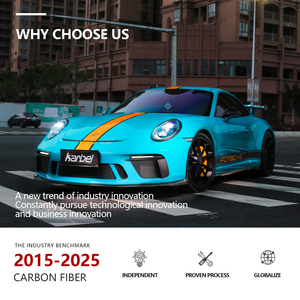 Karbel Sales CustomizedDry Carbon Pare-chocs avant Ventilations d'admission d'air Pare-chocs avant Valences supérieures Kit de carrosserie pour Porsche 991.2 GT3 - Product Image 6