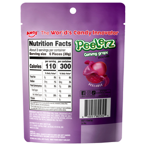 Caramelle Morbide Amos Peelerz 3oz, Gommose Pelabili alla Frutta, Caramelle Gommose al Gusto Uva - Product Image 6