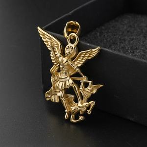 Pendentif en acier inoxydable Saint-Michel Archange, charme de protection bouclier saint, pendentif orthodoxe russe - Product Image 6