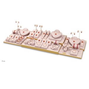 SKQ Exhibidores de Joyería de Lujo <span class=keywords><strong>al</strong></span> por Mayor, Soporte de Metal Negro con Microfibra para Anillos, Pulseras y Collares - Product Image 4