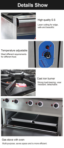 Estufa de <span class=keywords><strong>Gas</strong></span> de 4 quemadores de acero inoxidable con soporte para restaurante, cocina para casa feliz, Hotel, Wok, India, aire libre - Product Image 5