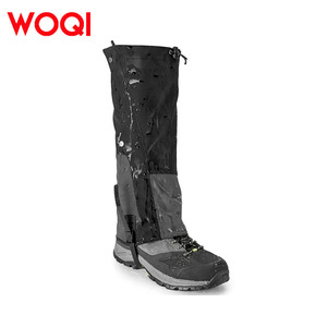Guêtres de randonnée Woqi imperméables, protège-jambes pour la neige, unisexe, pour la chasse en extérieur, haute protection des jambes, gris noir - Product Image 5