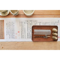 Collection d'art oriental traditionnel : Rouleau de tissu feutré pour presse-papiers de calligraphie, idéal pour l'exposition