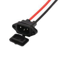 3P IEC 320 C13 Male C14 Male Plug Panel Power Inlet Sockets Connectors AC 250V 30A Copper IP65 Rubble Cover 10AWG12AWG 0.3M
