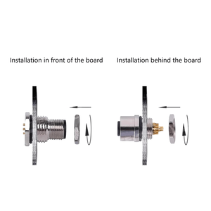 ขั้วต่อสายเคเบิลแบบกันน้ำ IP67 สำหรับการบิน รุ่น M12 5 ขา แบบ A-Code ตัวผู้ - Product Image 3