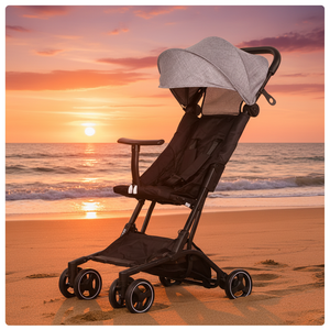 Cochecito de Bebé Ligero, Plegable, para Viajes, Se Puede Usar para Sentarse o Acostarse, Cochecito de Bebé para Avión, para Uso en Interiores y Exteriores - Product Image 1