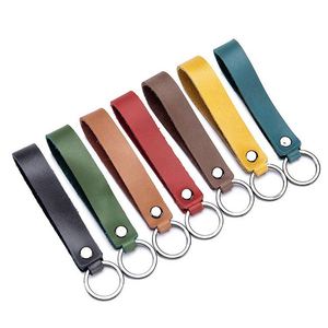 Wholesale Promotional Gift Strap Key Holder <b>Custom</b> Metal Luxury Colorful Pu Leather <b>Keychain</b> - Product Image 5