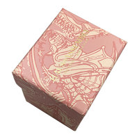 Boîte à bijoux rose personnalisée, impression offset en relief, emballage durable, boîte en pulpe moulée, boîte cadeau exquise