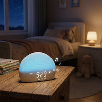 Machine à son compacte incassable avec lumière de réveil à lueur douce, lampe d'ambiance et système de contrôle intuitif au chevet pour le sommeil