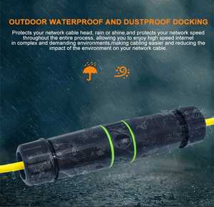 YXY-conector acoplador <span class=keywords><strong>M23</strong></span> IP67 RJ45 para exteriores, CAT6 CAT6A, conector hembra dual rj45 - Product Image 2