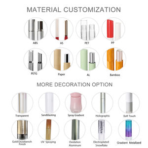 Emballage en plastique pour rouge à lèvres, tube de fond de teint vide carré de luxe, couleur personnalisée avec logo, rose - Product Image 6