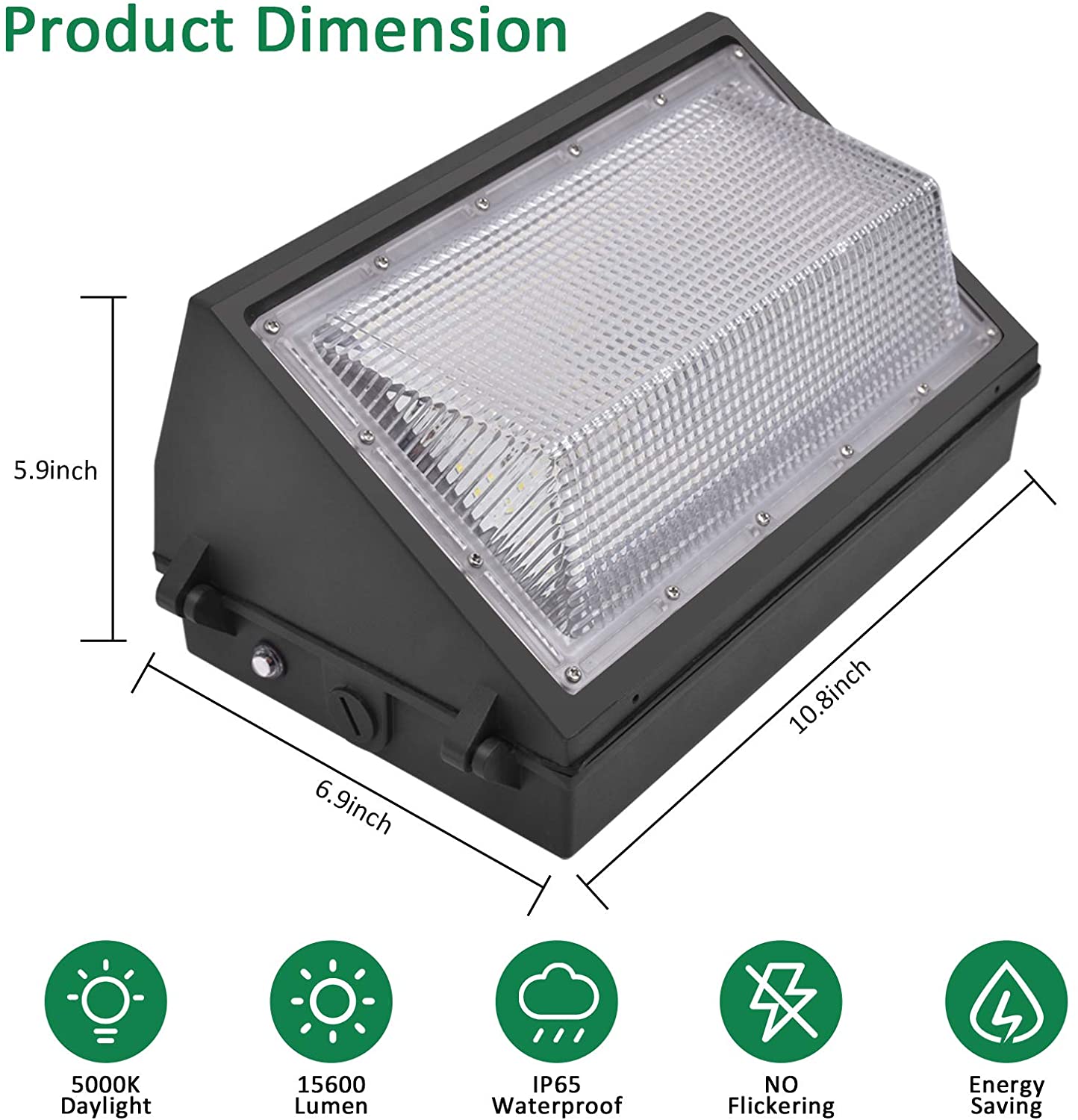 45w 60w 80w 120w 150w 5 years warranty Anti-UV PC lens triangle led wall pack light
