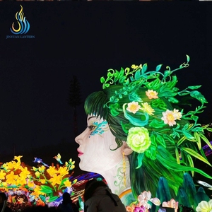 Linterna <span class=keywords><strong>Gigante</strong></span> Personalizada de Mitología China - Escultura de la Leyenda de la Serpiente Blanca de la Ciudad Verde, Doble Belleza, para Turismo Nocturno - Product Image 4