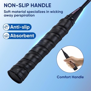 Raquette de badminton en fibre de carbone légère, haute tension, personnalisée, professionnelle CZFIT pour la compétition et l'entraînement - Product Image 3