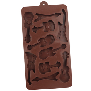1248 Venta caliente 10 agujeros forma <span class=keywords><strong>de</strong></span> violín todo tipo <span class=keywords><strong>de</strong></span> silicona <span class=keywords><strong>musical</strong></span> molde <span class=keywords><strong>de</strong></span> <span class=keywords><strong>chocolate</strong></span> bandeja <span class=keywords><strong>de</strong></span> hielo molde reutilizable hogar panadero gomoso hacer DIY - Product Image 4
