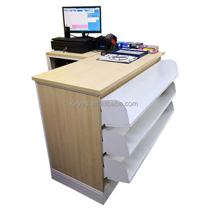 Mostrador de cajero de madera resistente, estante de supermercado para tienda de conveniencia, pago, promoción frontal, estante de exhibición - Product Image 4