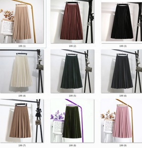 Y207199 donna gonna lunga plissettata <span class=keywords><strong>a</strong></span> <span class=keywords><strong>vita</strong></span> <span class=keywords><strong>alta</strong></span> una linea <span class=keywords><strong>gonne</strong></span> di raso donna stile coreano <span class=keywords><strong>gonne</strong></span> - Product Image 2