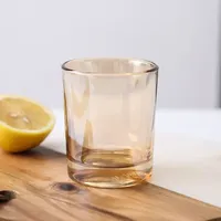 Récipient en verre vide à fond rond de luxe Électrolytique en gros Brillant Pot de bougie Accessoires de parfum