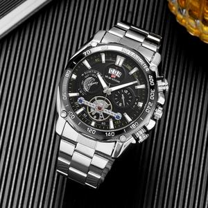 Montre chronographe à quartz lumineuse en alliage de verre VAVAVOOM pour homme, avec grand cadran - Product Image 3