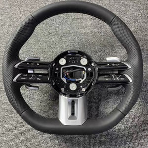 พวงมาลัยหนังสีดำสำหรับ <span class=keywords><strong>Mercedes</strong></span> Benz W204 W205 W207 W211 W212 W213 W221 W222 GLS CLS C63 AMG GT - Product Image 3