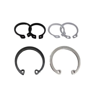 65MN Steel Stainless E-Type <b>Split</b> <b>Ring</b> Snap <b>Ring</b> Spring Multi-Specification Industrial Application - Product Image 1