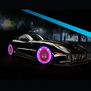 Lâmpada para pneu de carro de energia solar, 3 leds, rgb, cor, válvula de roda, lâmpada para sedan