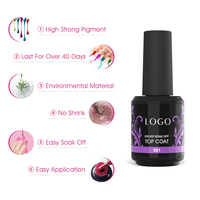 MissGel Professional Super brillant couche de finition transparente et couche de finition en gel de base vente en gros de gel UV de marque privée
