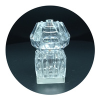 Composant de talon de chaussure transparent à motif géométrique ajouré, décoratif, 5,9 cm, en ABS/PC électroplaqué, durable, pour l'augmentation de la hauteur
