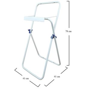 Folding Floor Roll Holder 41x41x78 Cm Industrial <b>Paper</b> Dispenser With Butterfly Lock For <b>Kitchen</b> Storage - Product Image 2