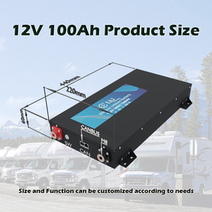 Siêu mỏng 12V thế hệ mới <span class=keywords><strong>Lithium</strong></span> Ion <span class=keywords><strong>Battery</strong></span> Pack 100Ah lâu dài với mật độ năng lượng cao và CANBUS - Product Image 5