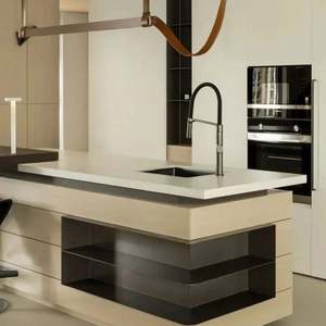 Ensemble de meubles de salon en bois personnalisable pour villa, hôtel et appartement, meuble TV, table basse et bibliothèque - Product Image 4