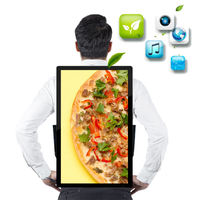 Mochila Porta-Pantalla LCD de 21.5 Pulgadas con Sistema Android, Señalización Digital, Cartel Publicitario Portátil para Exteriores