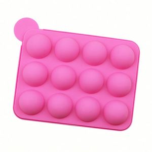 Moule en silicone écologique à 12 cavités rondes pour chocolat, pâtisserie, bonbons durs, outils de décoration de gâteaux, sucettes OEM/ODM - Product Image 3