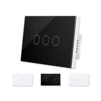 1/2/3 Gang Équipement et fournitures électriques Produits pour la maison intelligente Interrupteur mural tactile USA Pas de neutre Wifi Tuya 120V Gua 2A