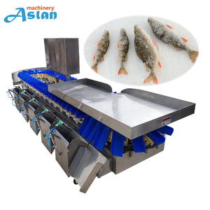 Máquina clasificadora de peso de mariscos de tipo rotativo Máquina clasificadora de peso de pescado de sardina de alta velocidad de 6 grados - Product Image 1