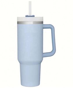 Vente en gros de gobelets isothermes en acier inoxydable à double paroi de 40 oz, réutilisables, isolés sous vide, en vrac, avec poignée - Product Image 1