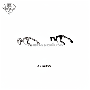 ASFA855-Accessoires pour vêtements, tissu, dos plat rond, Hot Fix - Product Image 1