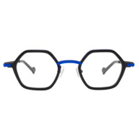 Gafas Ópticas Retro Vintage de Alta Calidad, Hechas a Mano, Montura de Acetato y Metal Mixto con Colores Brillantes, Unisex