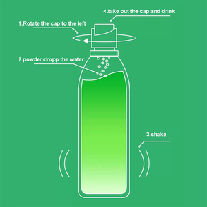 ฝาปิดผงเครื่องดื่มแบบแข็ง, ฝาเกลียวพลาสติกเกรดอาหารขนาด 28 มม., อุปกรณ์เสริมสำหรับบรรจุภัณฑ์ขวดน้ำที่มีผงวิตามิน - Product Image 6