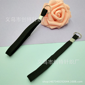 Lanière en nylon 15 cm avec boucle métallique, sangle de téléphone durable, noire - Product Image 3
