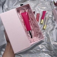 Kit de maquillage pour les lèvres personnalisé avec étiquette privée, 2 en 1, tube à presser, gloss à lèvres, crème mate, crayon à lèvres longue durée, hydratant