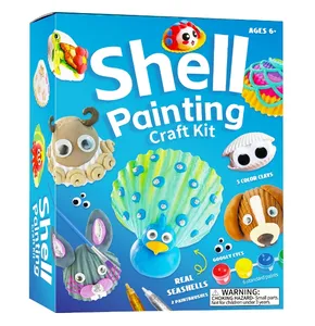 Kit de pintura de conchas de mar para niños, manualidades, regalos para niños y niñas, de actividades artesanales de Pascua Kits, regalo de arte creativo, juguetes para niños