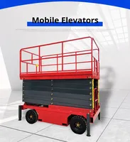 Nouvelle plateforme élévatrice à ciseaux hydraulique mobile électrique d'extérieur, capacité de charge de 500 kg, 4-22 m, 2100x900 mm, double commande