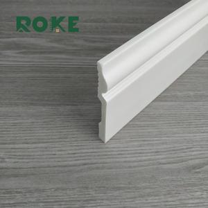 ROKE Ps Led <strong>Pvc</strong> Skirting Board With Led Light Line For Home Decor Wpc <strong>Baseboard</strong> Skirting - Product Image 5
