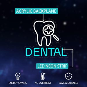 Dental letreros neon LED dimmable USB-powered ambient <b>light</b> store <b>window</b> decoration <b>light</b> street indicator <b>light</b> landscape <b>light</b> - Product Image 1