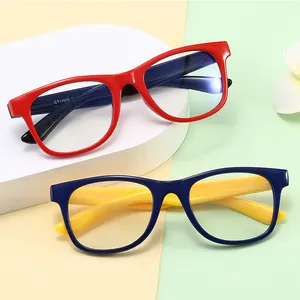 Óculos anti-azul infantil, óculos de silicone para proteção escolar e bloco de luz azul para crianças
